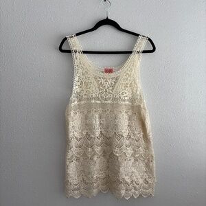Free People Intimately White Crocheted Tank Top